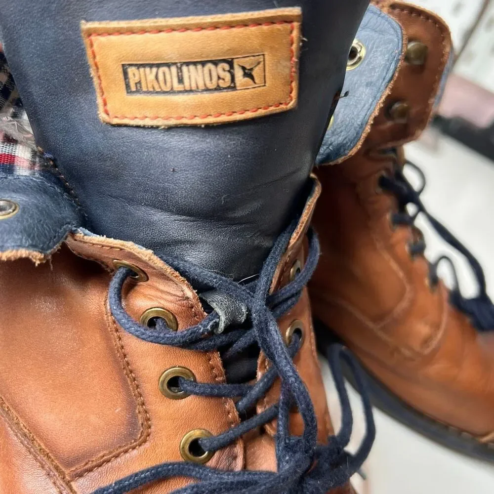 Mens Pikolinos York Leather Lace-Up Casual Ankle Boots size 41